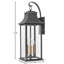 Lanterne murale d'extérieur en zinc vieilli 3 lumières Adair