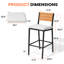 Tabouret de bar en métal avec coussin 28,5 po-1385413919