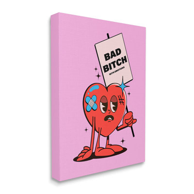«Bad B * tch Emotion Heart», art mural sur toile par lulusimon