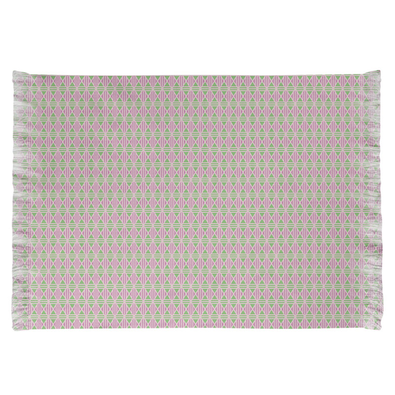 Tapis rose/vert en losanges doublés Mcguigan, Oui