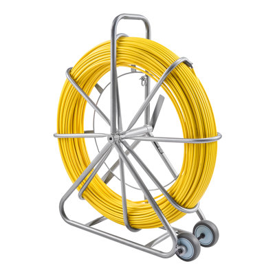 Fish Tape Puller Fibreglass 656 ft 5/16 in Wire Cable Running Duct Rodder