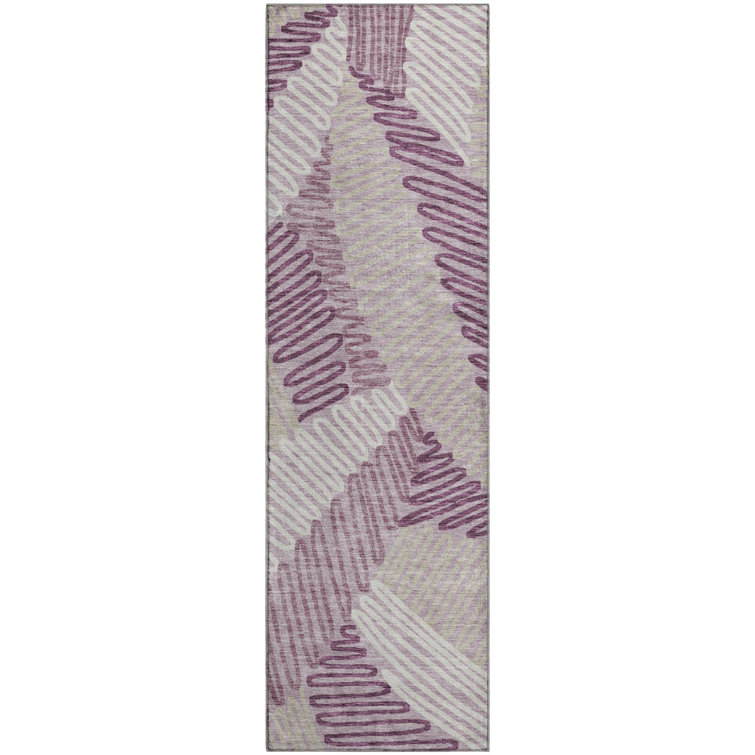Premium Machine Washable Prisco Lavender Rug
