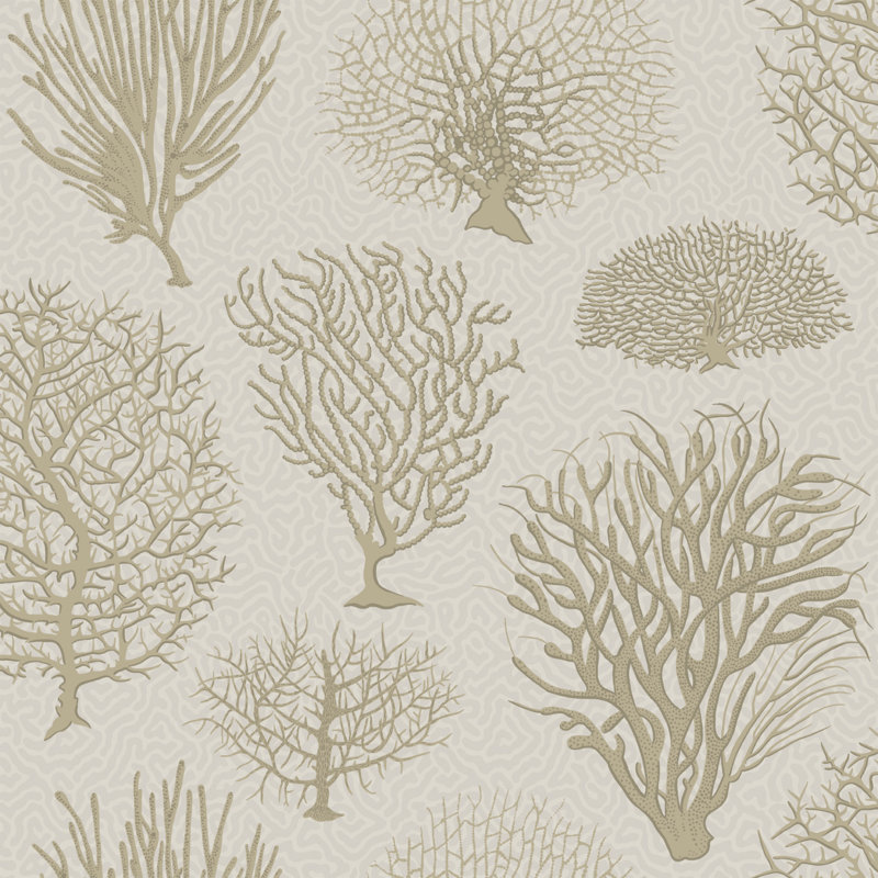 Curio Seafern Wallpaper Roll, Stone