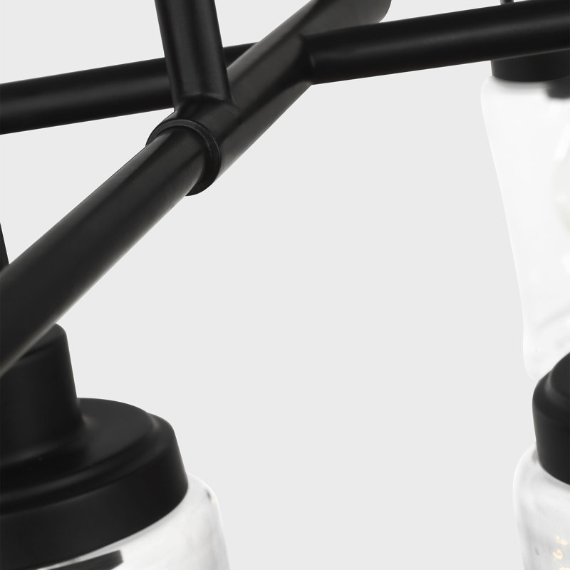 Anders Four Light Chandelier from Visual Comfort Studio, Midnight Black