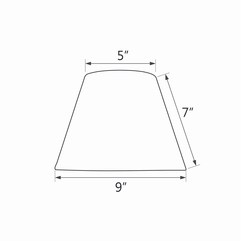Off-White Cotton Pleated Empire Lamp Shade, 9"