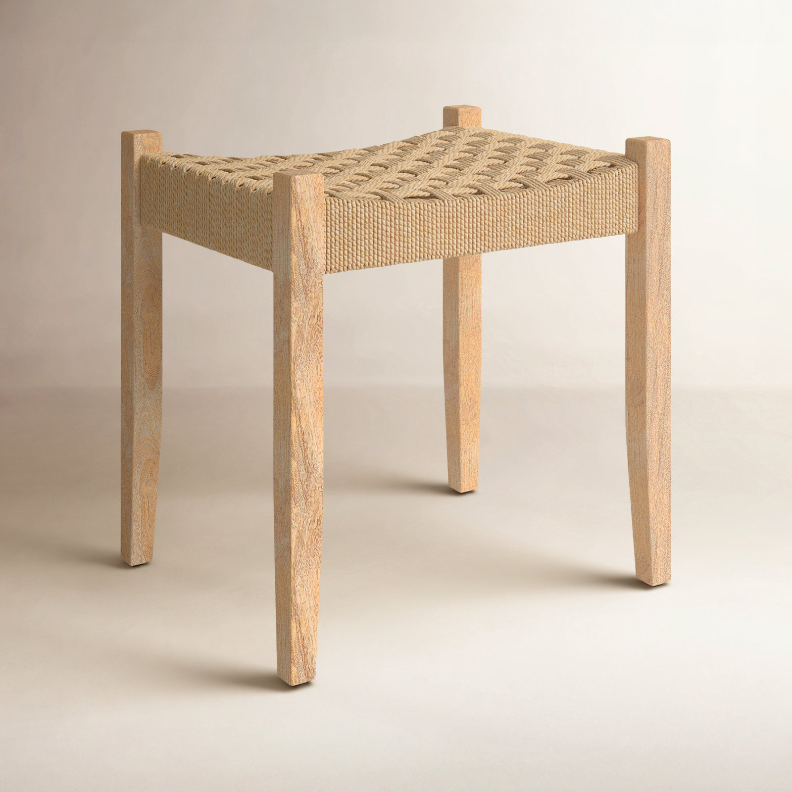 Kathleen Vanity Stool, Natural
