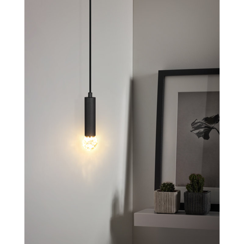 Luminaire suspendu moderne à intensité variable 7 lumières 1 lumière, Noir mat