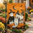 Orange black halloween ghost
