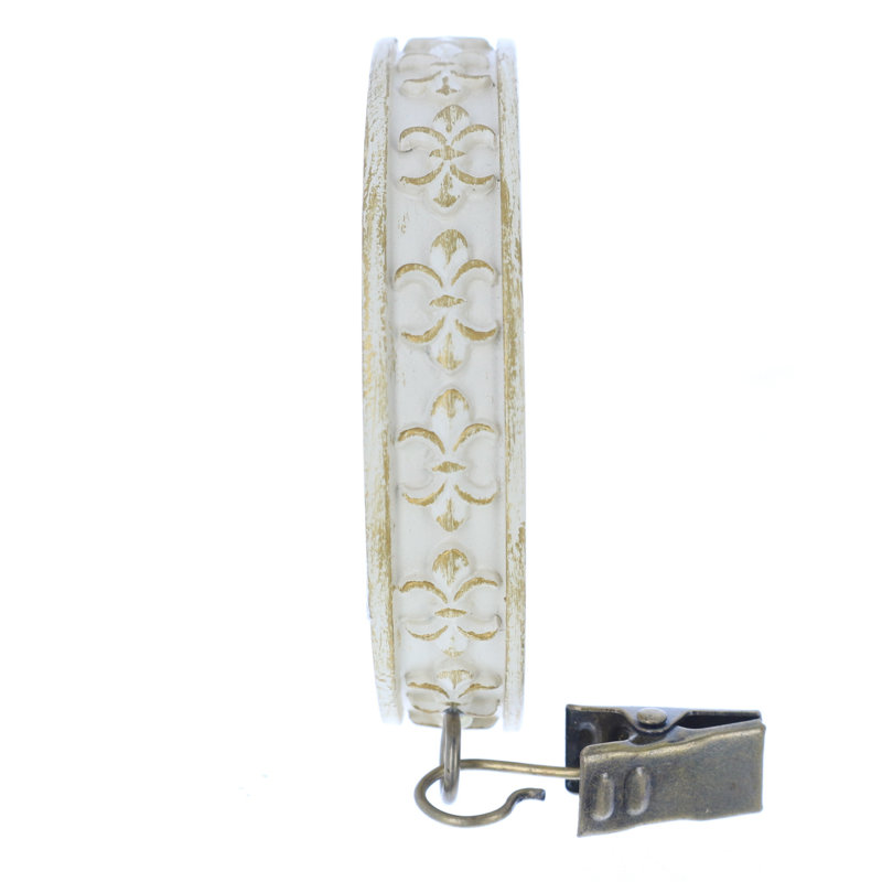Anneau de rideau Choate, Blanc doré de France