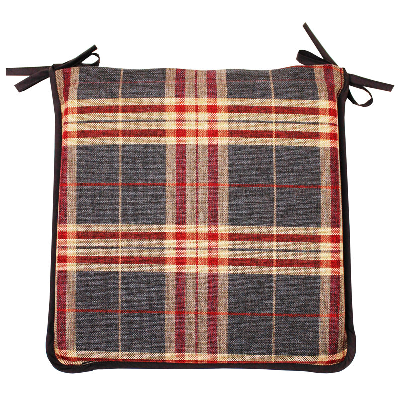 Dining Chair Cushion, Red/Black