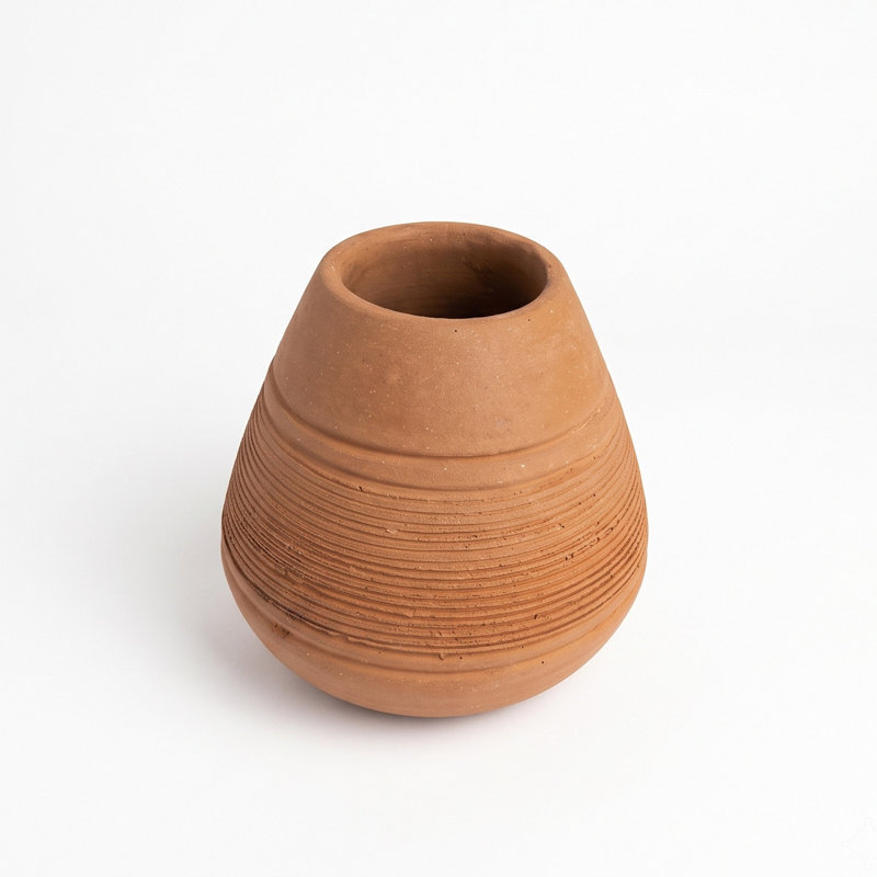 Terracotta Vase H 5.5" & Dia 6.3", Natural