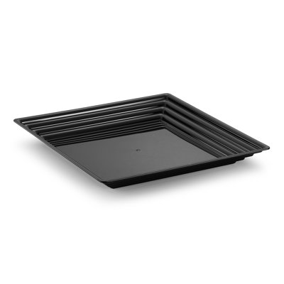 Carré noir 12 po x 12 po avec rebords en plastique