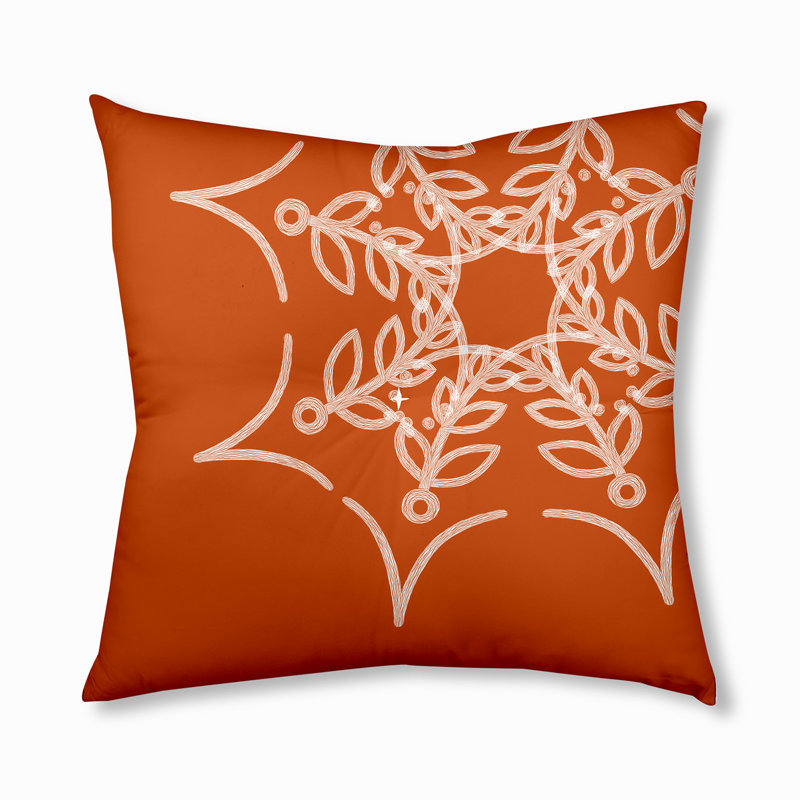 341_Web Art, coussin d'Halloween touffeté au design d'Halloween, 26 po x 26 po, Orange