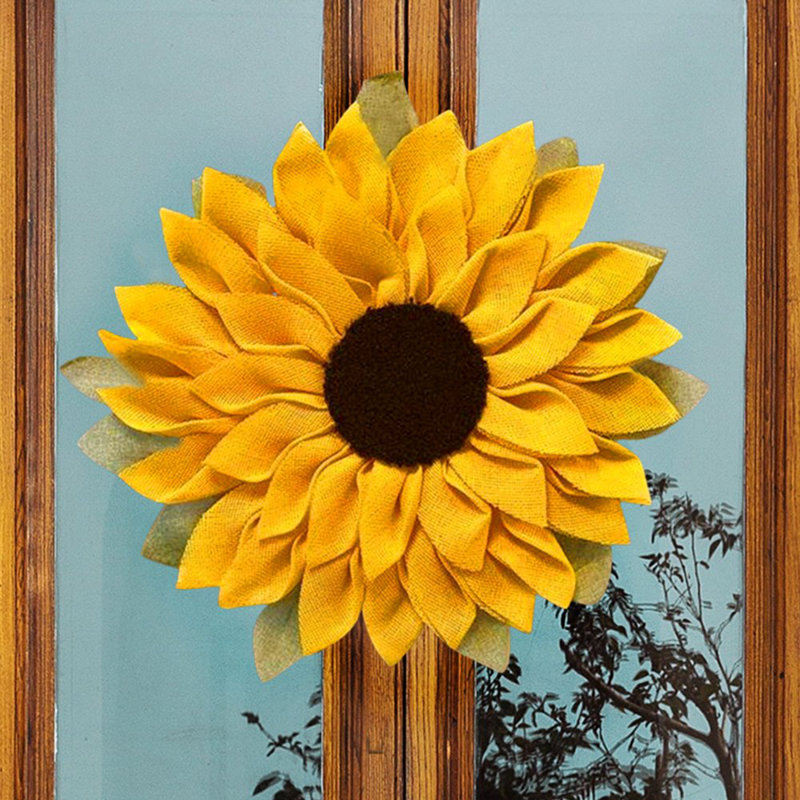Jaxdon Faux Burlap 22'' Wreath