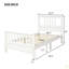 Lit plateforme en bois avec tête de lit et pied de lit, lit simple-415238548
