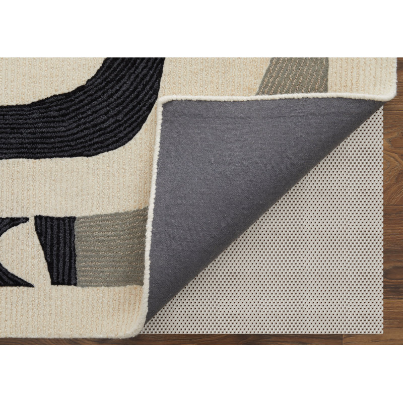 Nobu Architectural Mid-Century Modern Area Rug, Rectangle 2' x 3'