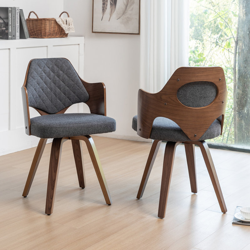 Khloemae Swivel Dining Chair, Dark Gray