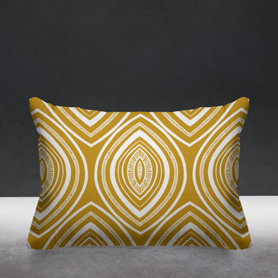 Gateson Abstract Outdoor Reversible Throw Pillow
