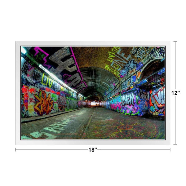 Graffiti Art In Urban Tunnel London England Street Art Tagging