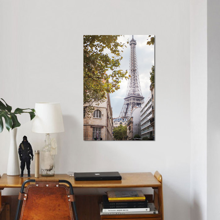 « eiffel view ii », reproduction de photo sur toile tendue, H 12 po x l 8 po x P 0,75 po, Toile tendue, Pas de tapis