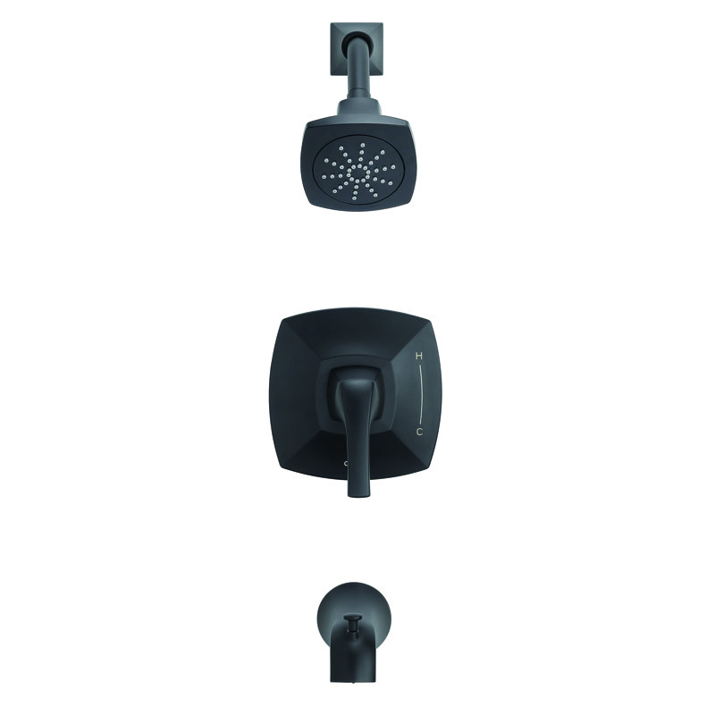 Vaughn Tub and Shower Faucet, Satin Black
