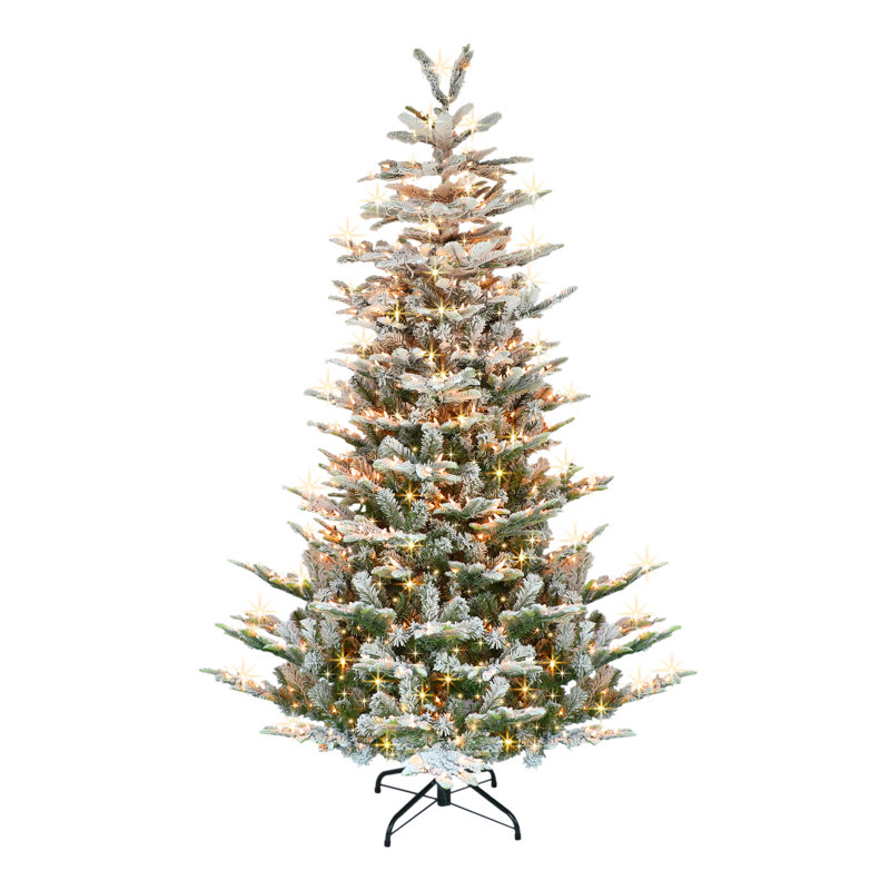 Glendalys 7.5' Lighted Artificial Fir Christmas Tree