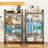 Homeiju Bookshelf, Dorm Desk Hutch, Desk Shelf Organizer, 4 Tier Stackable Bookcase, Adjustable Industrial Book Shelf Storage Organizer for Desktop, Living Room, Bedroom, Office,Rustic Black and Brown