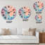 Rose et bleu liquide Art II - horloge murale moderne-1584466530