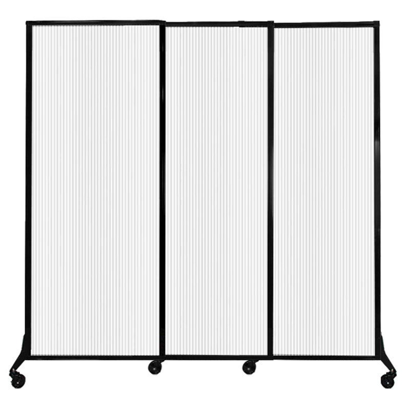 Cloison coulissante à 3 panneaux QuickWall, Opale, H 80 po x l 84 po