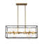 Lustre 12 lumières en verre transparent Kelline