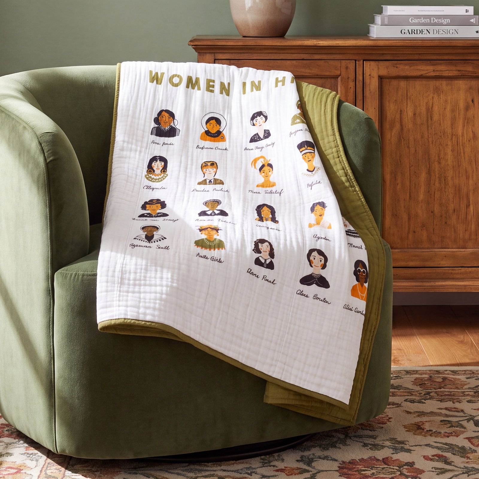 Women in History Muslin Cotton Quilt