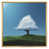 Toile avec cadre flottant or