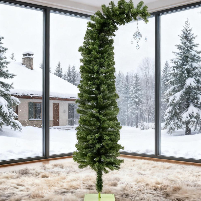 Arbre de Noël crayon, arbre de Noël artificiel pliable avec 400 branches