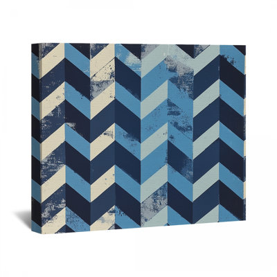 Chevron sur toile tendue - Décoration murale géométrique