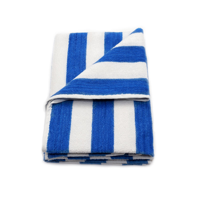 GOC Collection 3 Piece 100% Cotton Mid Weight Beach Towel Set By Rifz, Blue