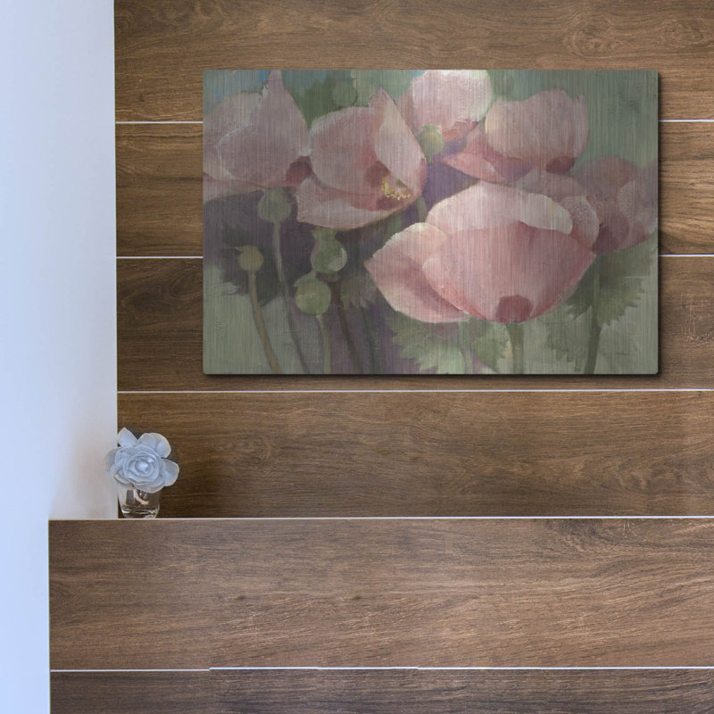 'Just Poppies' by Albena Hristova Metal Wall Art, 12" H x 16" W
