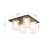 4-light Glass Shade Led Square Flush Mount