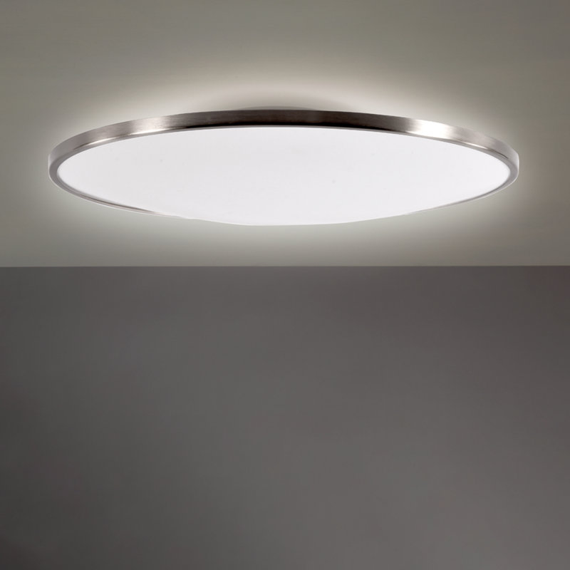 1-Light LED Dimmable Flush Mount, 2.75" H x 14" W x 14" D