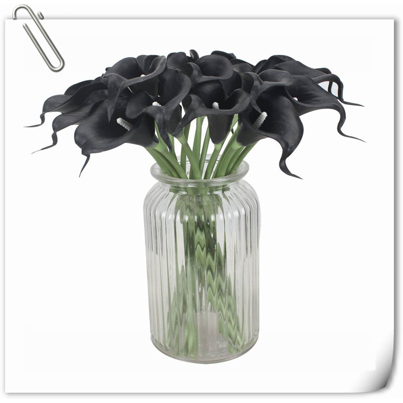 20 pièces de fleurs de lys Calla, Noir