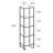 5-tier Glass Bookshelf, Tempered Glass Display Shelf, Modern Open Shelf Bookshelf, Slim Shelving Unit Bookcase For Living Room, Home Office, Bedroom, Black-1693483676