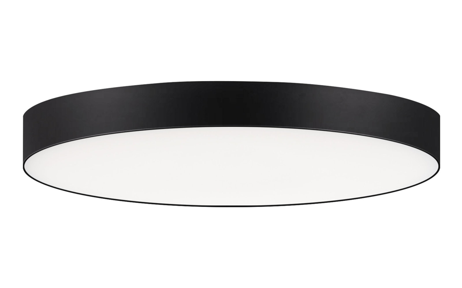 Randall Single Light Acrylic LED Flush Mount, Black, 0.75" H 7" W x 7" D
