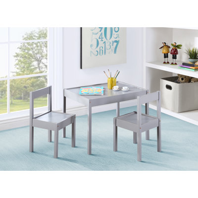 Della 3 Piece Kids Table & Chair Set
