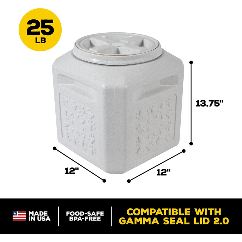 Contenant alimentaire en plastique 25 gallons ToccoLeggero
