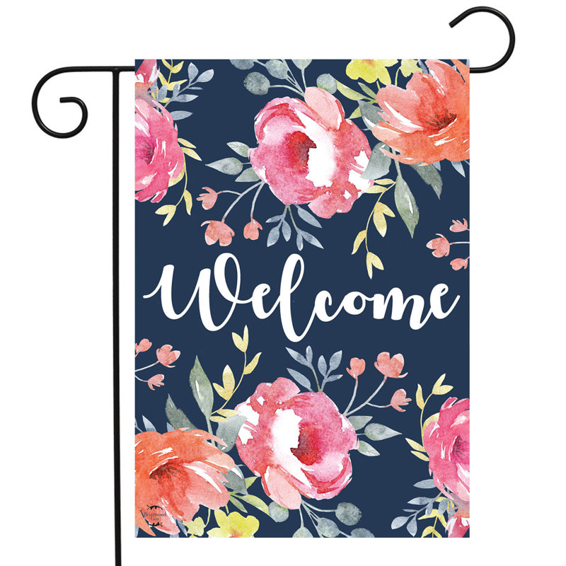 Drapeau de jardin aquarelle floral