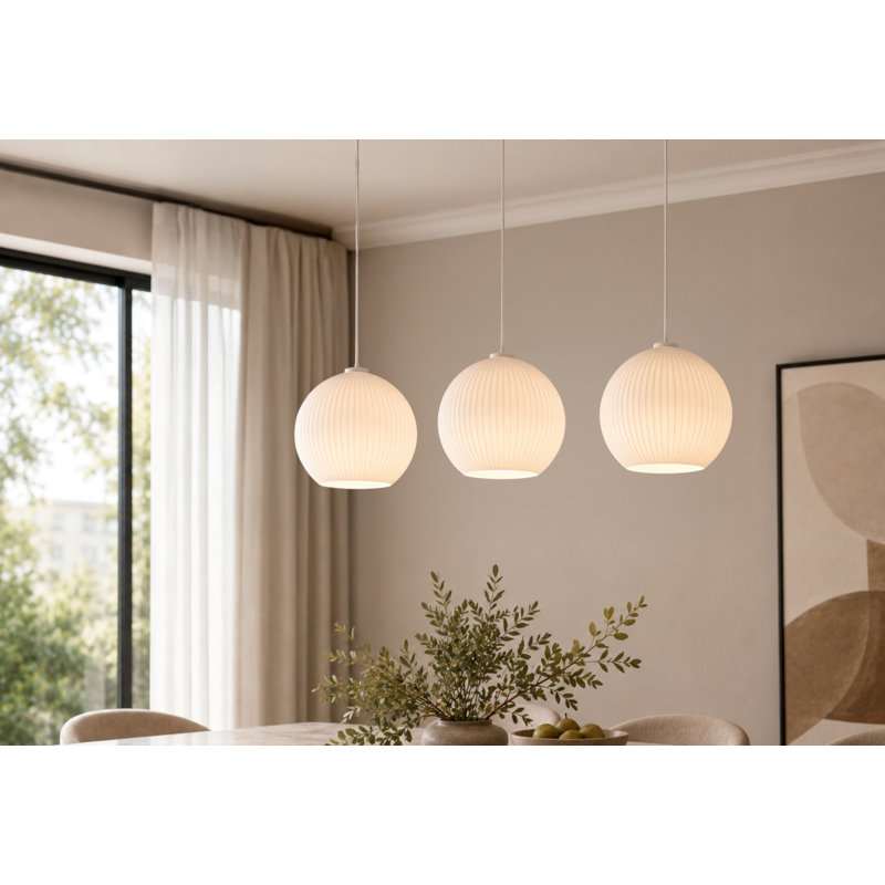 Darus 3 - Light White Kitchen Island Pendant