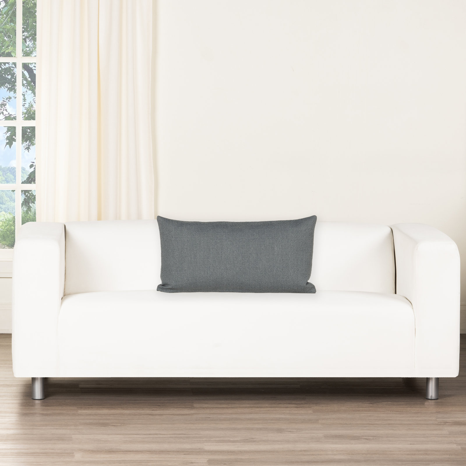 Birch Lane Coolidge Throw Pillow Lumbar, Feather, Blue