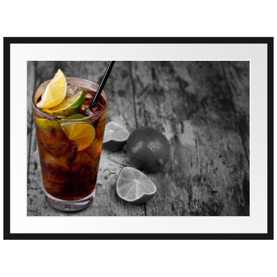 Gerahmtes Poster Cuba Libre mit vielen Limetten