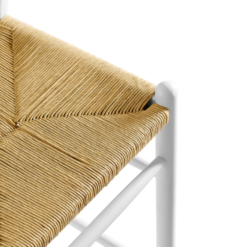 Amish Wood Bar Stool In Teak, White, Bar Stool (29" Seat Height))