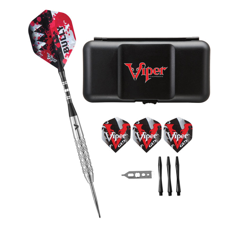 Viper Bully 24 Gram Silver Tungsten Steel Tip Darts Set