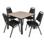 Plateau de table Kee Square, 4 chaises empilables-472020735-472020728-472020729